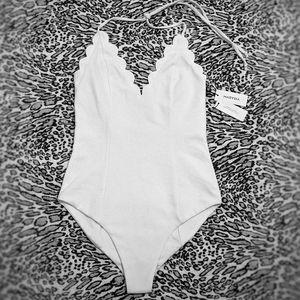 NWT MARYSIA WHITE HALTER ONE PIECE